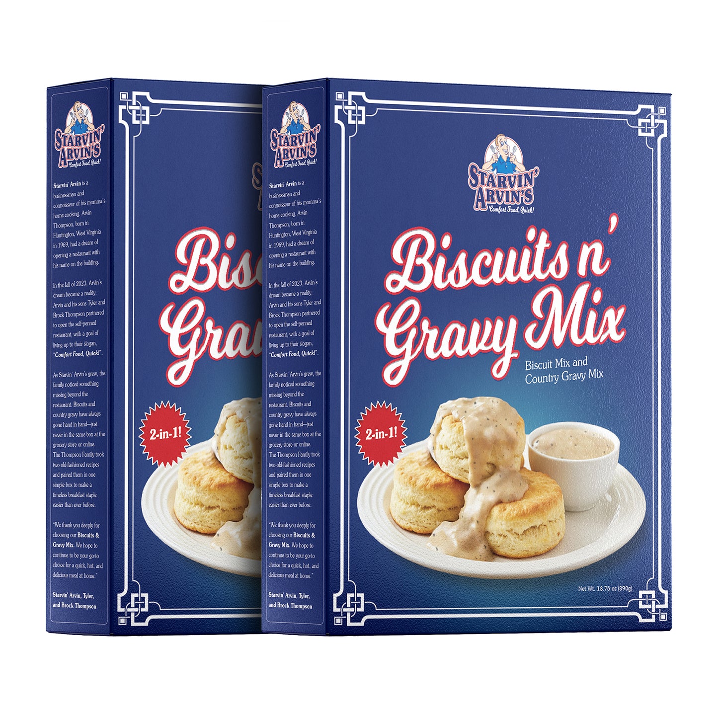 Starvin' Arvin's Biscuits N' Gravy Mix, 13.75 oz