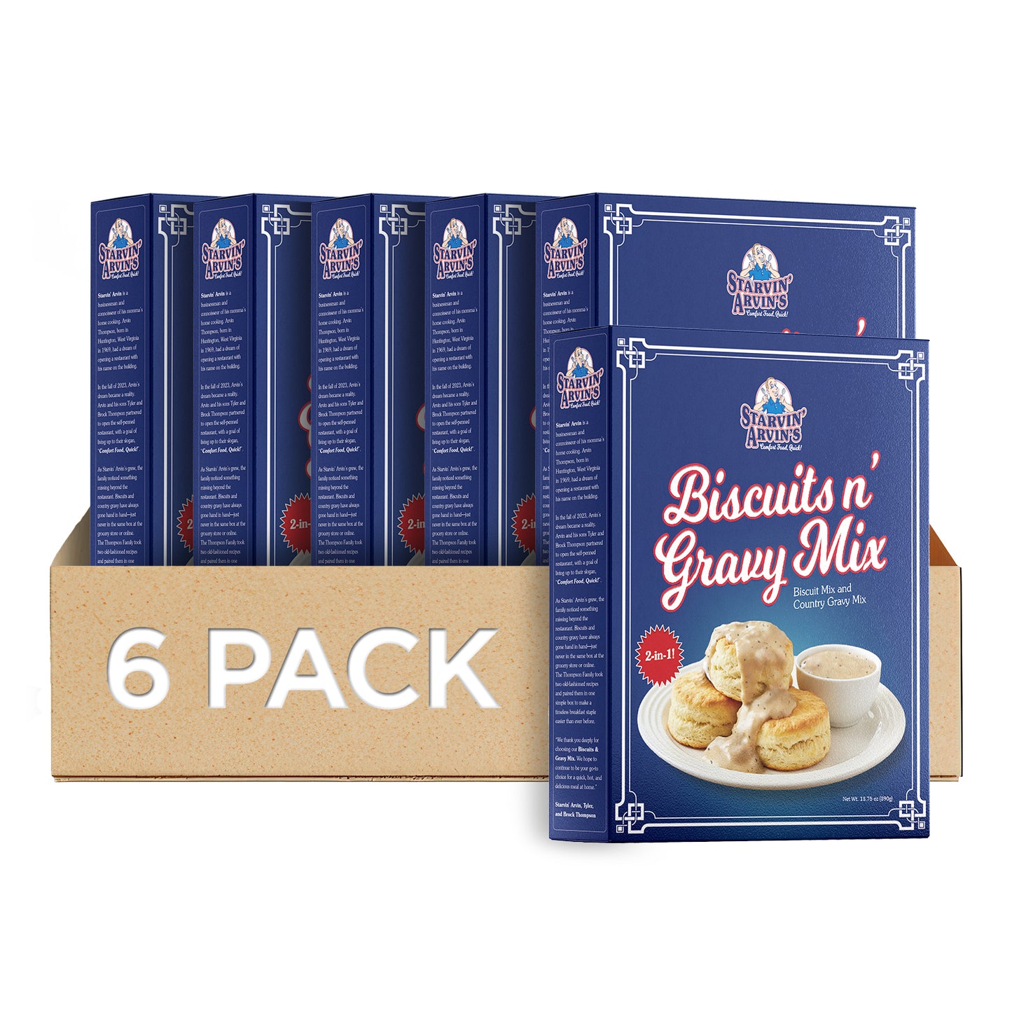 Starvin' Arvin's Biscuits N' Gravy Mix, 13.75 oz